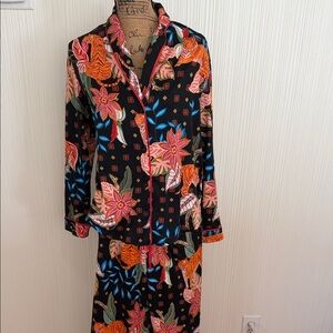 Room Service Black Floral & Tiger Print Two-Piece Set